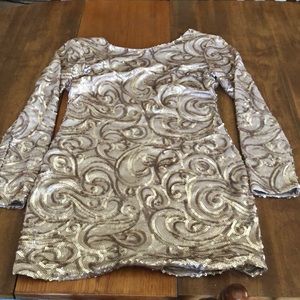 Missguided sequin long sleeved dress